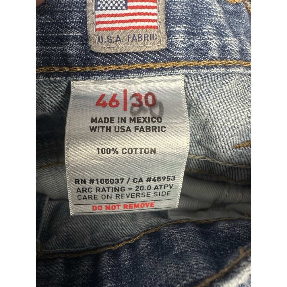 Ariat FR M3 Jeans Mens 46x30 Loose Straight Light Blue Denim Work Fire Resistant - Picture 7 of 9